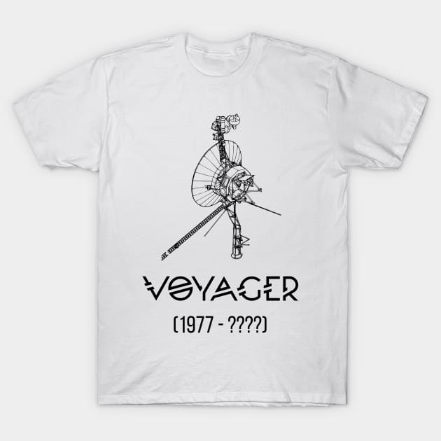 Voyager 1 | Black T-Shirt by DreamsofDubai